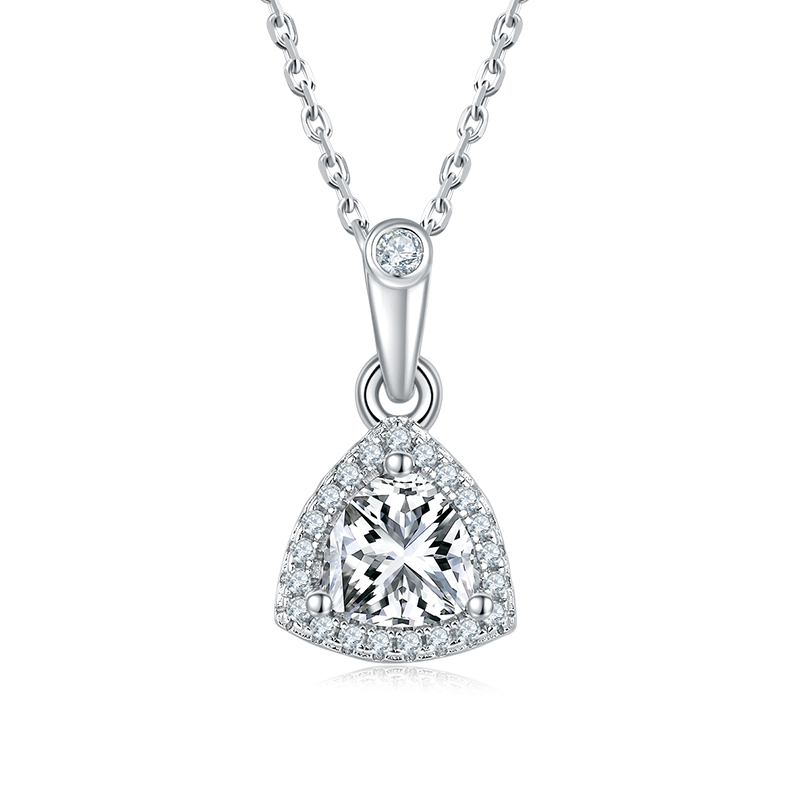 Trillion Cut Full Stone 925 Sterling Silver Luxury Jewelry Craft Womens Gift Fas
