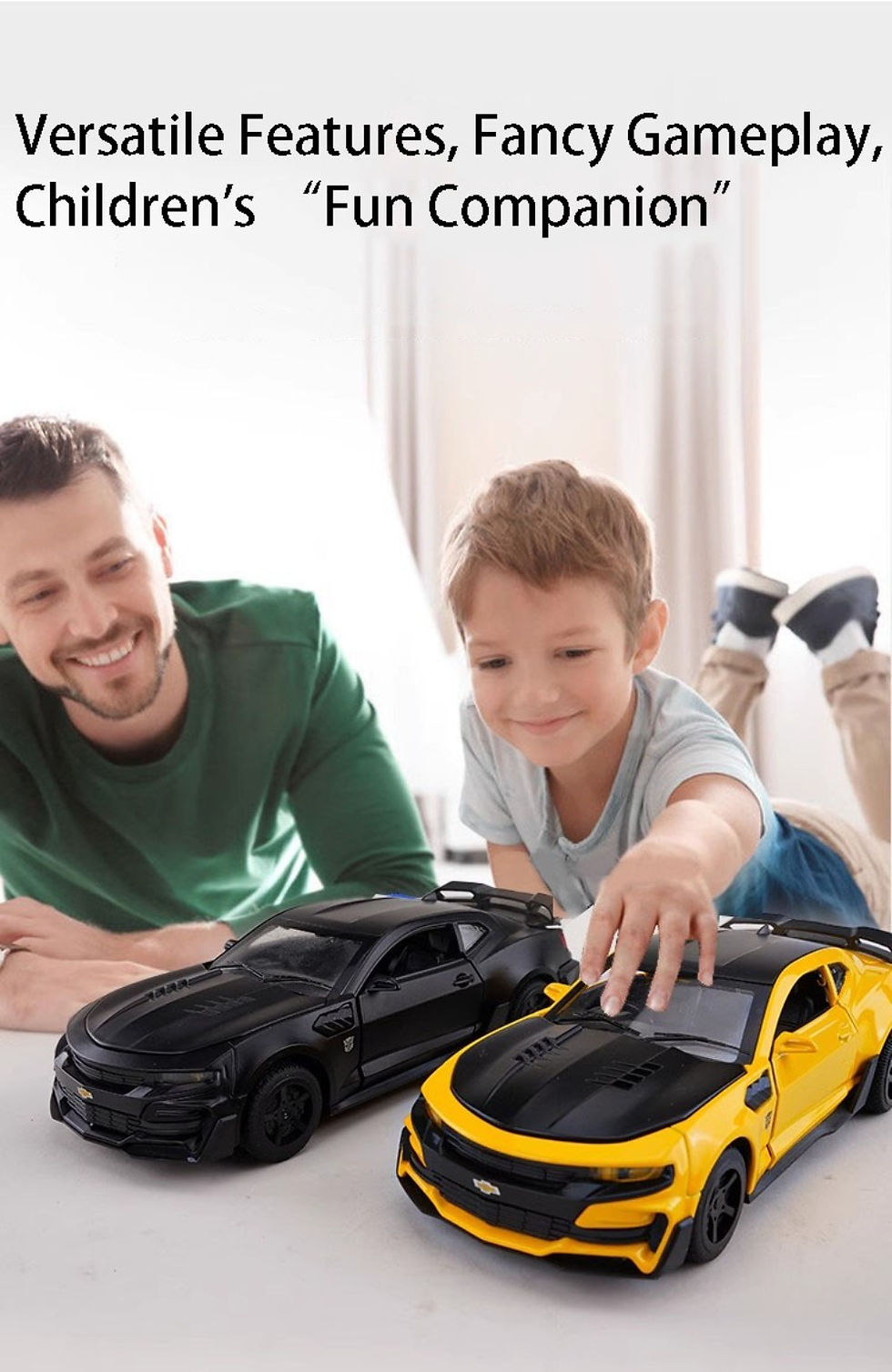 Thumbnail: 1:32 Scale Camaro SS Model Sports Car Toy Sound Light Doors Opened Alloy Diecast