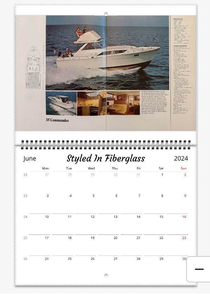 Thumbnail: 1969 Chris Craft Commander Brochure Calendar