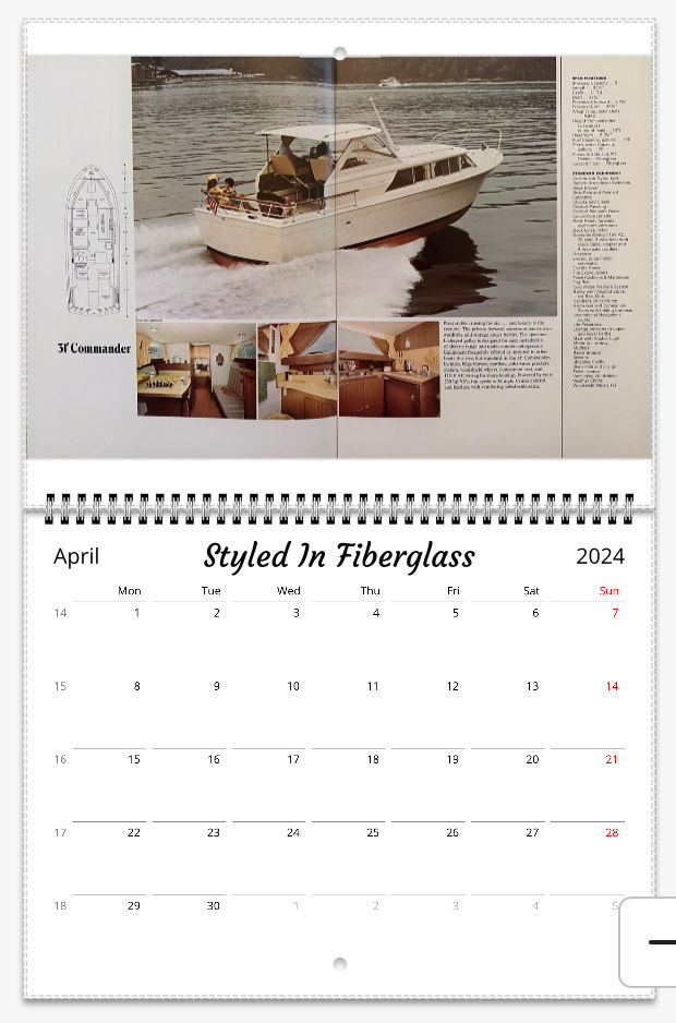 Thumbnail: 1969 Chris Craft Commander Brochure Calendar