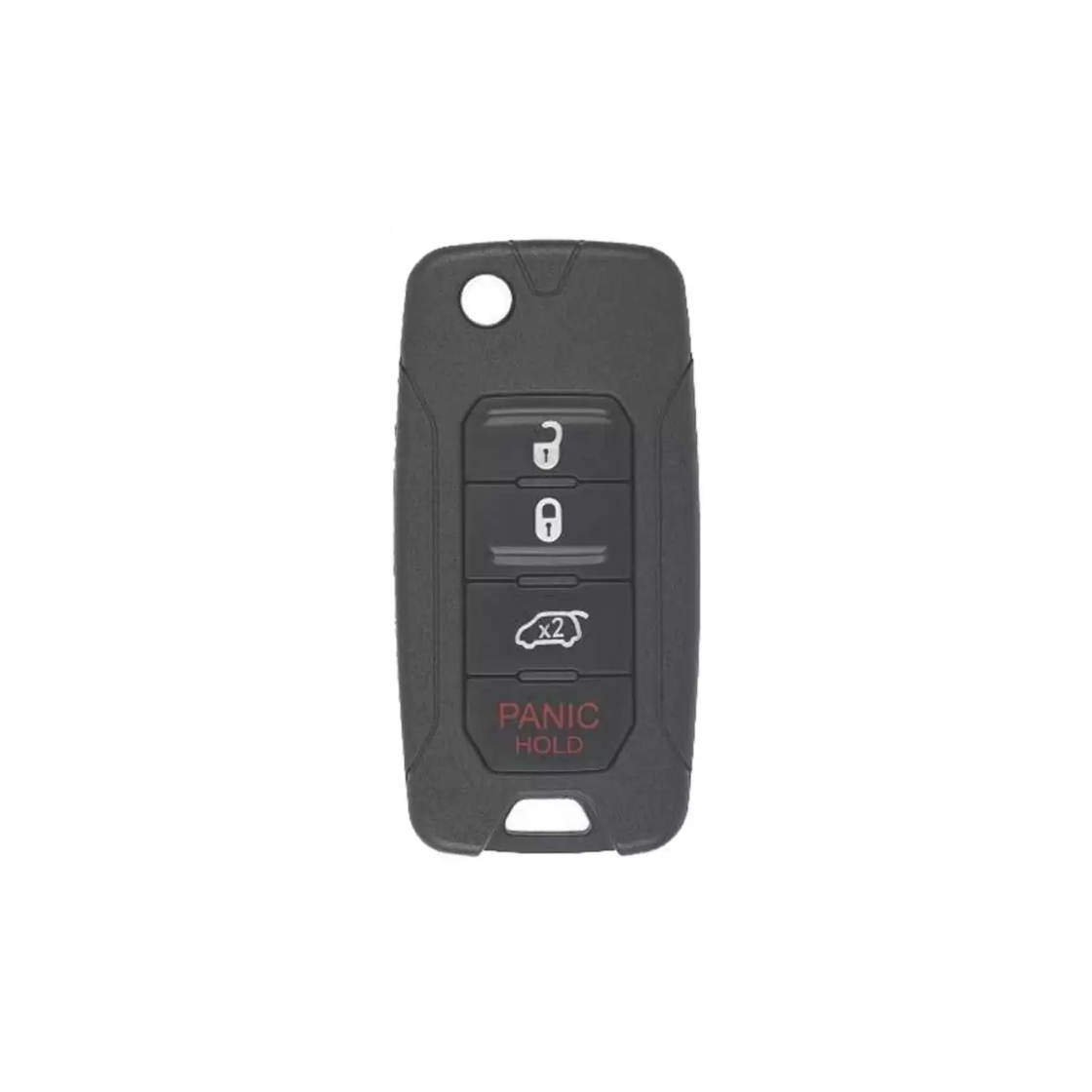 LLAVE CONTROL ABATIBLE JEEP 4 BOTONES FCC:433TX 434MHZ OEM