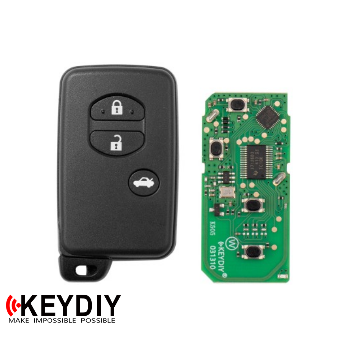 CONTROL KEYDIY TDB TIPO TOYOTA 3 BOTONES PRIUS