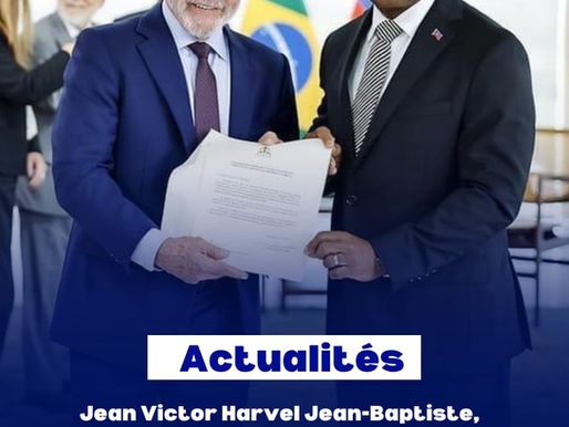 Jean Victor Harvel Jean-Baptiste, ex-chancelier haïtien et ambassadeur d’Haïti au Brésil, honoré au Palais de Planalto

