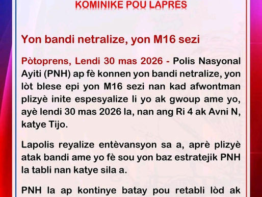 PNH : un bandit neutralisé et une arme de guerre saisie lors d’un affrontement à Turgeau