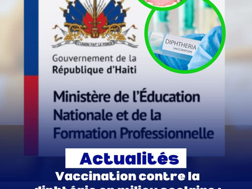 Vaccination contre la diphtérie en milieu scolaire : une campagne nationale prévue du 19 au 24 mai 2026

