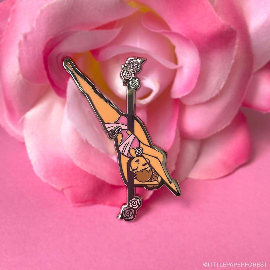 @littlepaperforest Pole Tricks Pin - Bird of Paradise