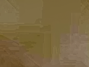 Abstract, heavily pixelated image with indistinct human-like forms and muted earth tones