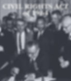 Former President Lyndon B. Johnson Signing Civil Rights Act, Dr. Martin Luther King, Jr., and Others Standing Around the Former President.