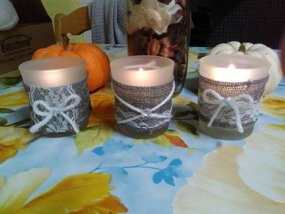 Thumbnail: Burlap Candle Favors & Centerpieces