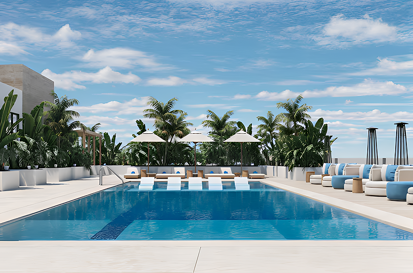 luxurious relaxation pool