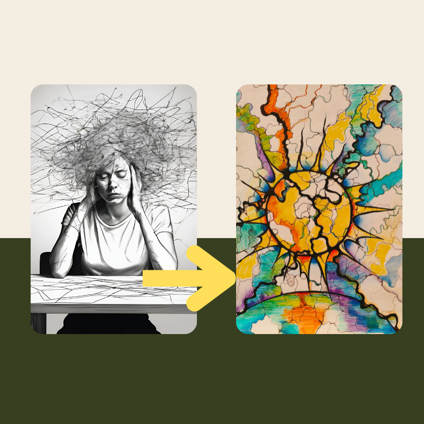 Stress reduzieren - Mit Stift und Linien