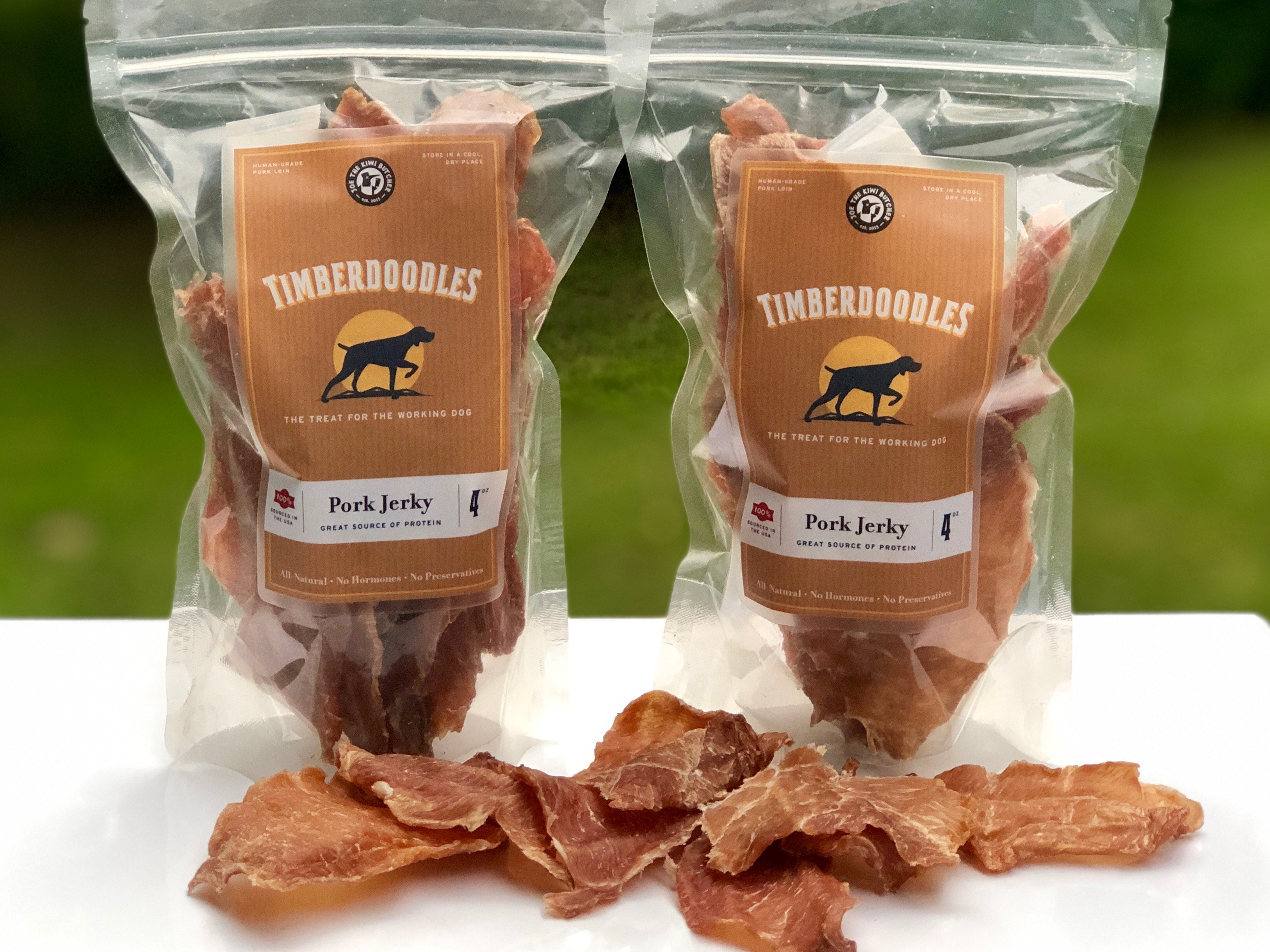 Pork Jerky, 4 oz Timberdoodles Treats
