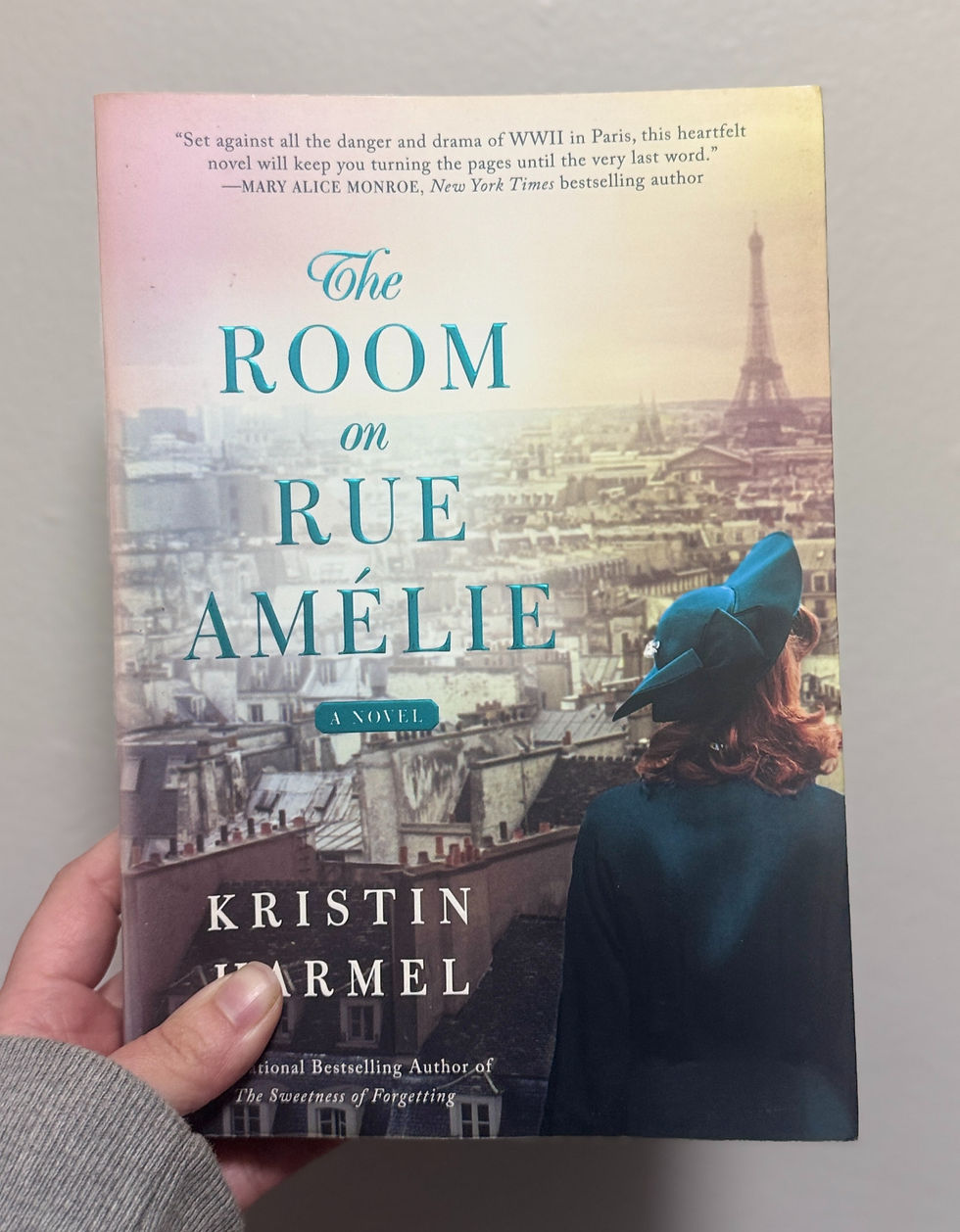 WWII historical fiction set in Paris – The Room on Rue Amélie book flatlay