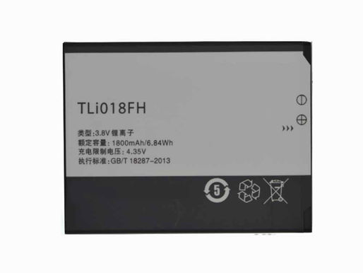 1800mAh TLi018FH Replacement Battery for TCL P306C P306W