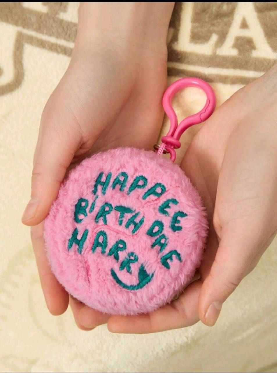 "Happee Birthdae Harry" Keychain