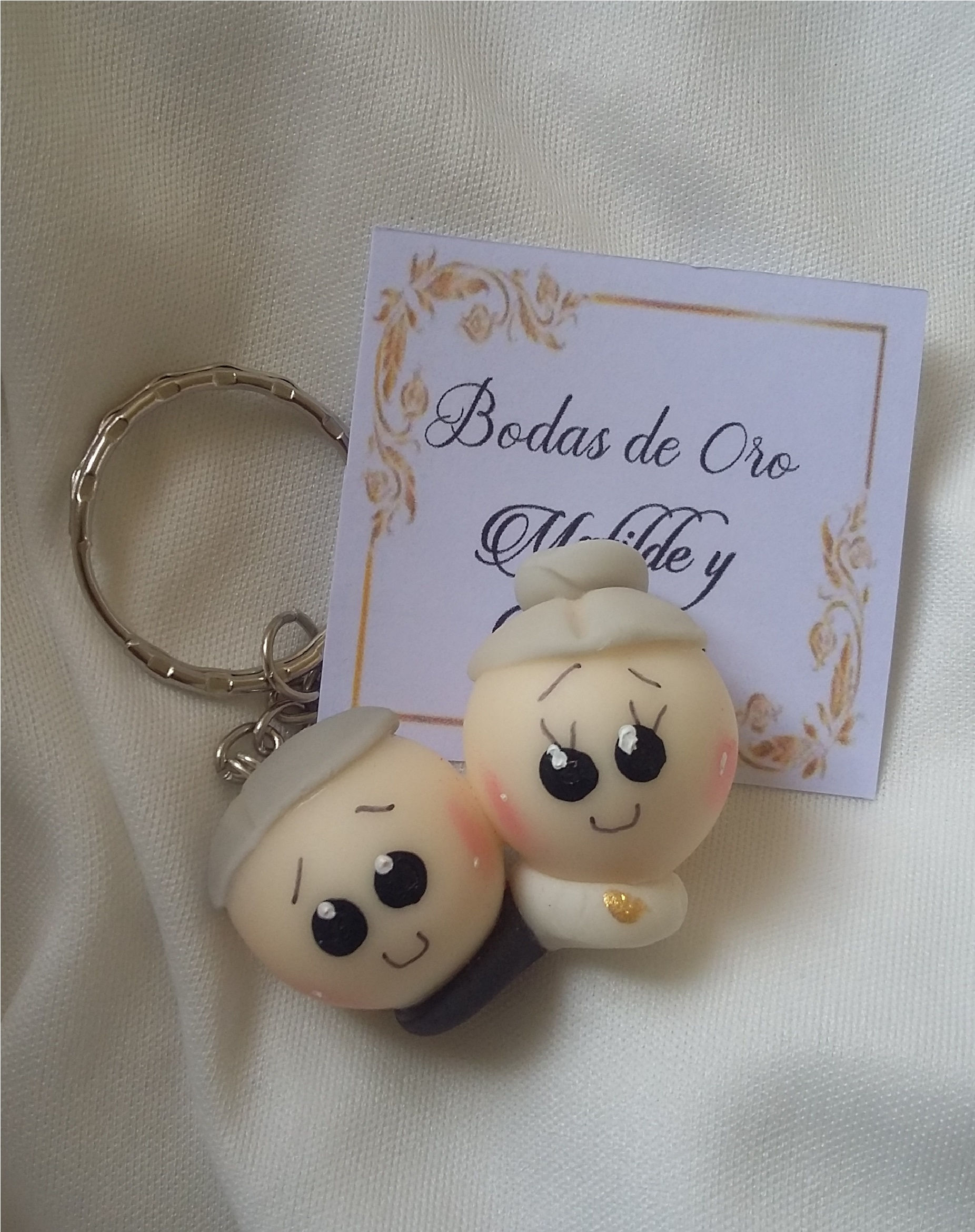 10 Recuerdos Llavero Novios Bodas De Oro