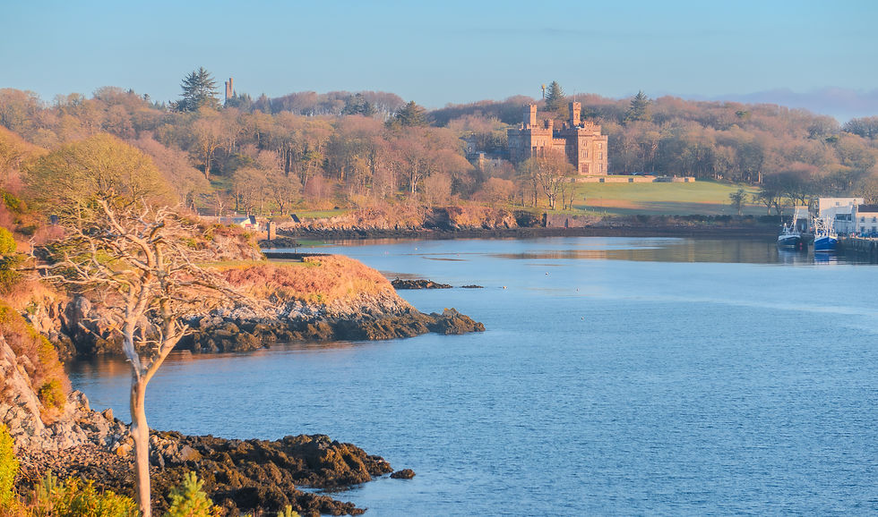 Lews Castle and harbour