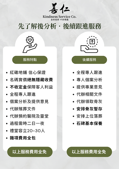 土葬無法事過境服務介紹