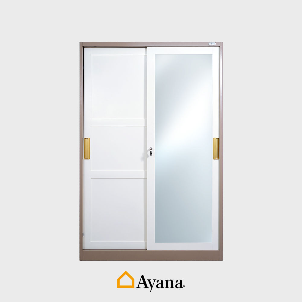 Lemari Pakaian VANIO LP - 1220 SLD (Coklat/Putih)