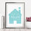 Thumbnail: Personalised Family Home Word Art print  - White Text