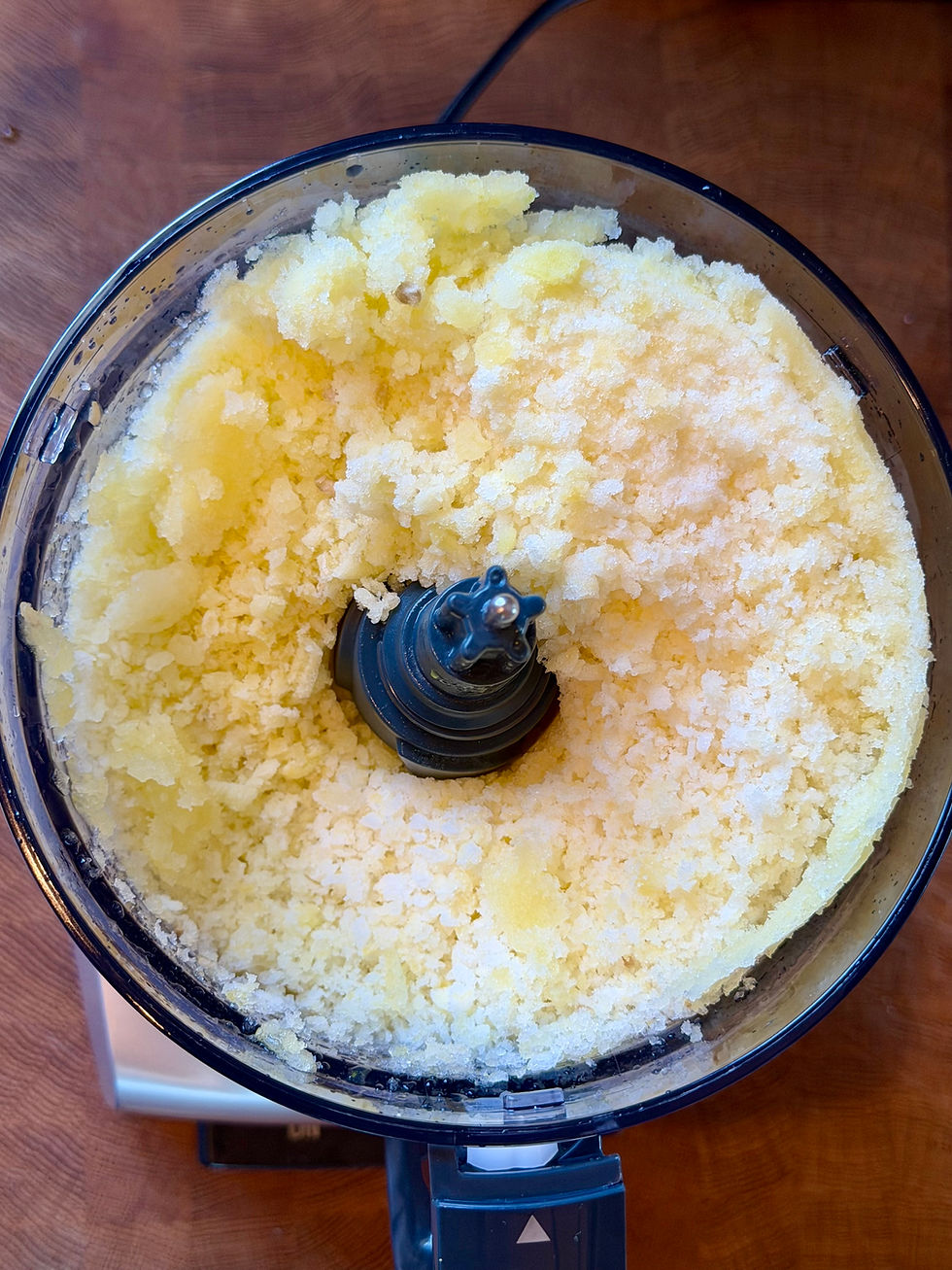 Watermelon shaved ice in food processor