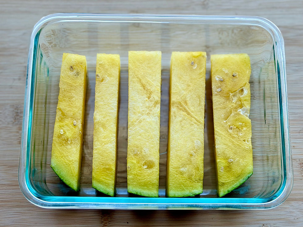 Yellow Watermelon Cut into Batons