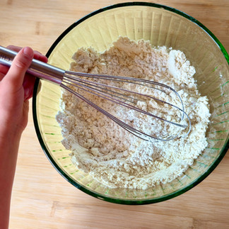 combined dry ingredient to make crust