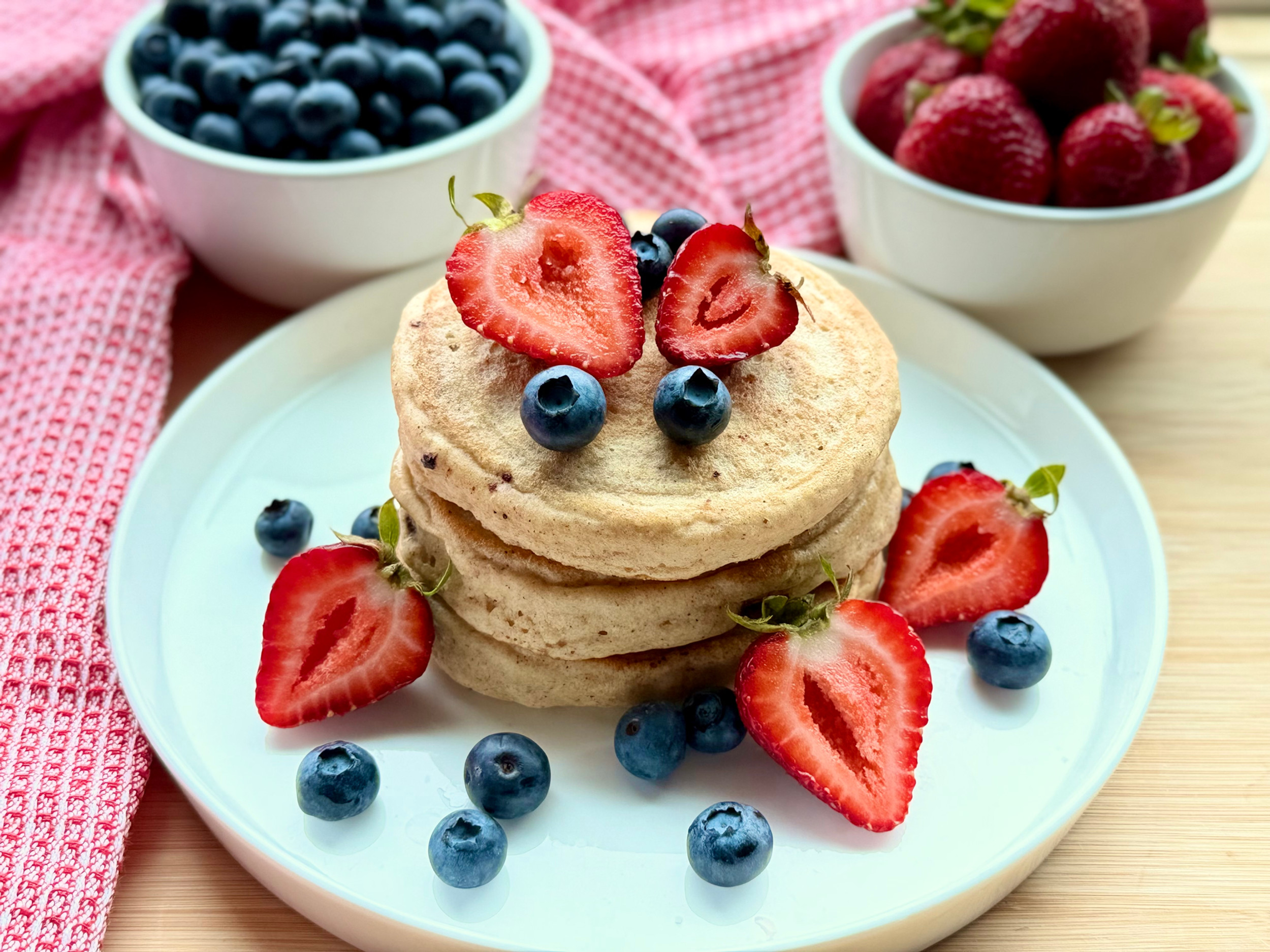 gluten-free pancakes with berries