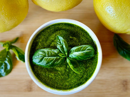 Fresh Dairy-Free Basil Pesto with Toasted Pine Nuts