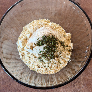 chickpea flour and spices 