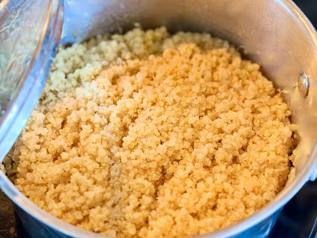 a pot of quinoa