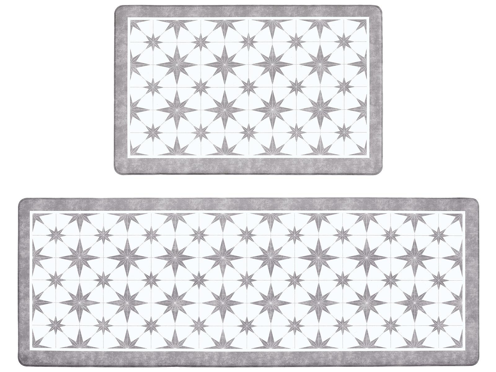 OnesCosy Anti Fatigue Kitchen Mat Set of 2 Kitchen Floor Mat Cushioned Kitchen R