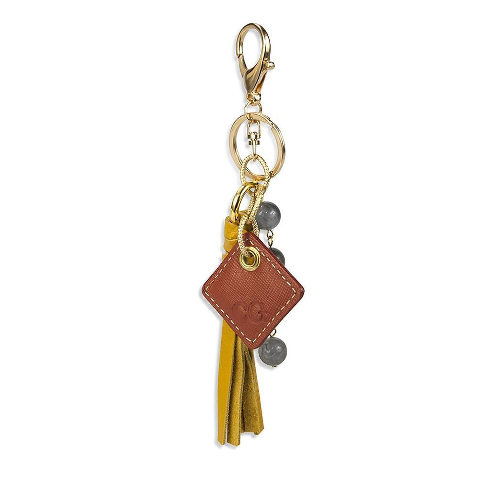 Miniatura: Lucca Leather Bag Charm- Yellow