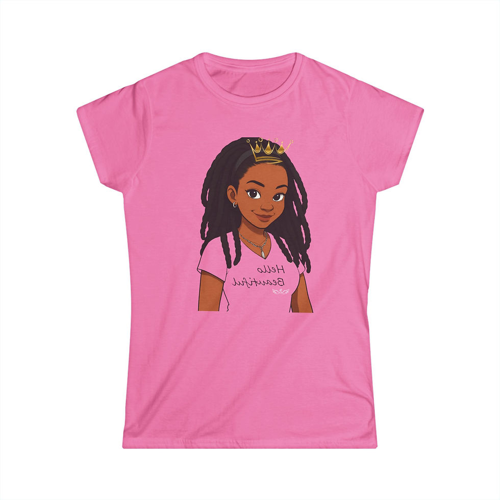Thumbnail: Crowned Queen Softstyle Tee, Unique Gift for Her, Empowering Casual Wear