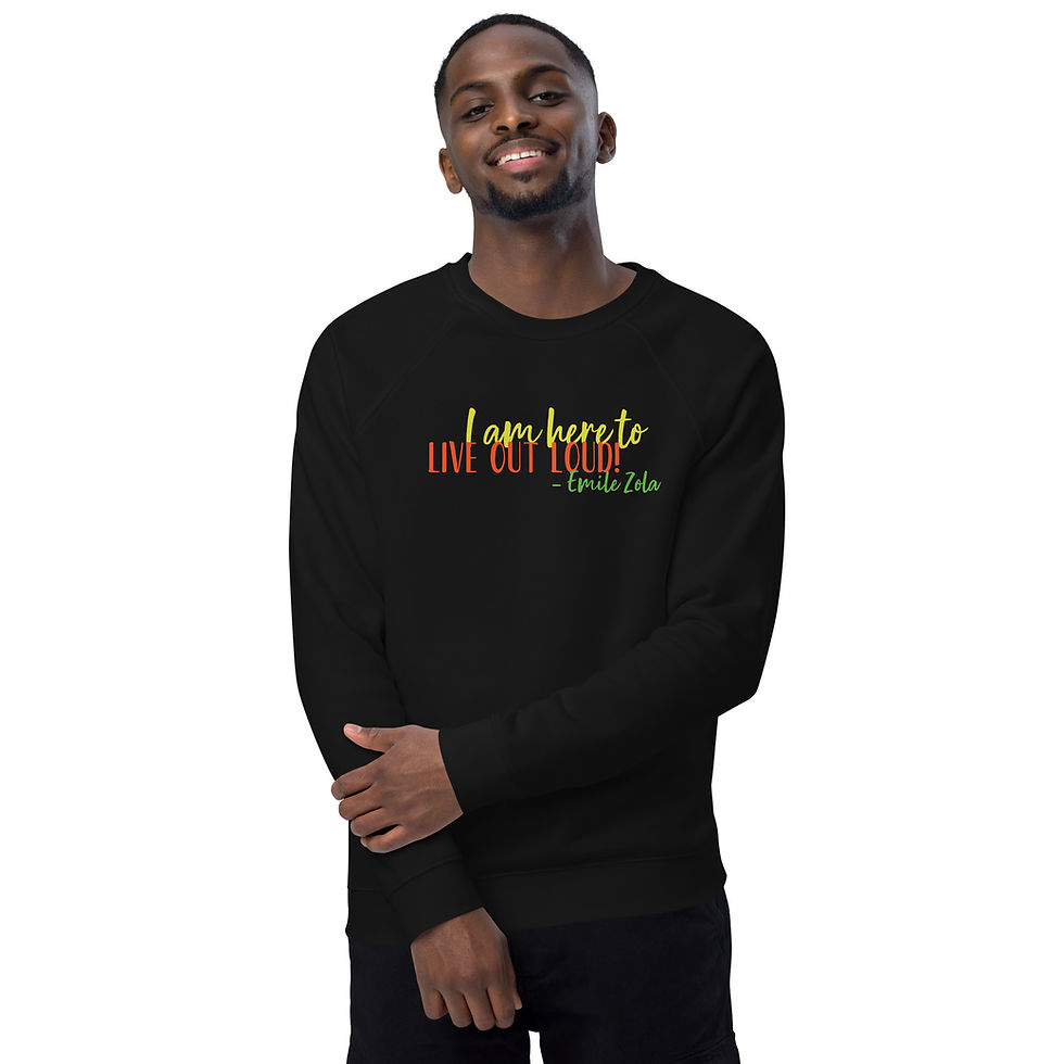 Thumbnail: Live Out Loud - Unisex organic raglan sweatshirt