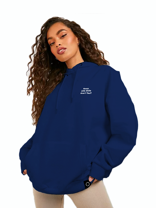 Women's Navy 'Nosey Little Dinlo' Hoodie
