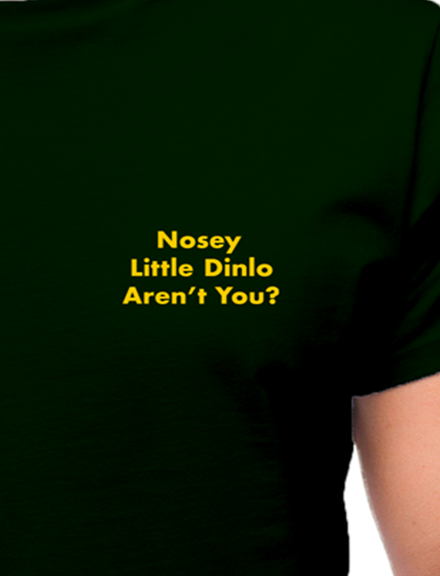 Thumbnail: Mens Black 'Nosey Little Dinlo' Tshirt