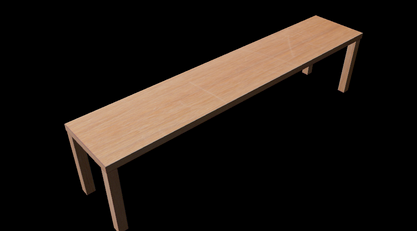 3D modeleret + textureret bord