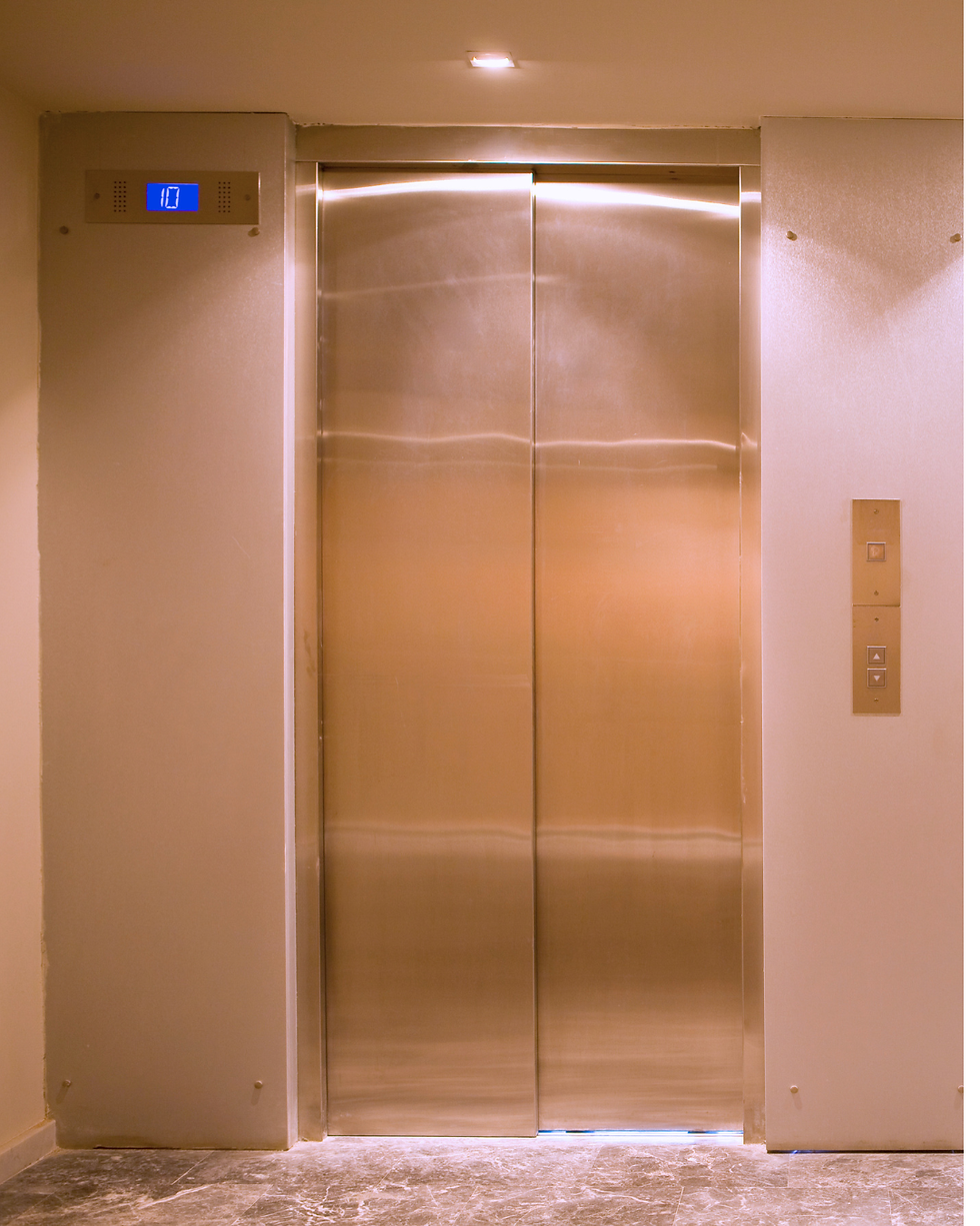 elevator with doors closed