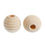 Thumbnail: Natural Round Groovy Wood Beads x 10
