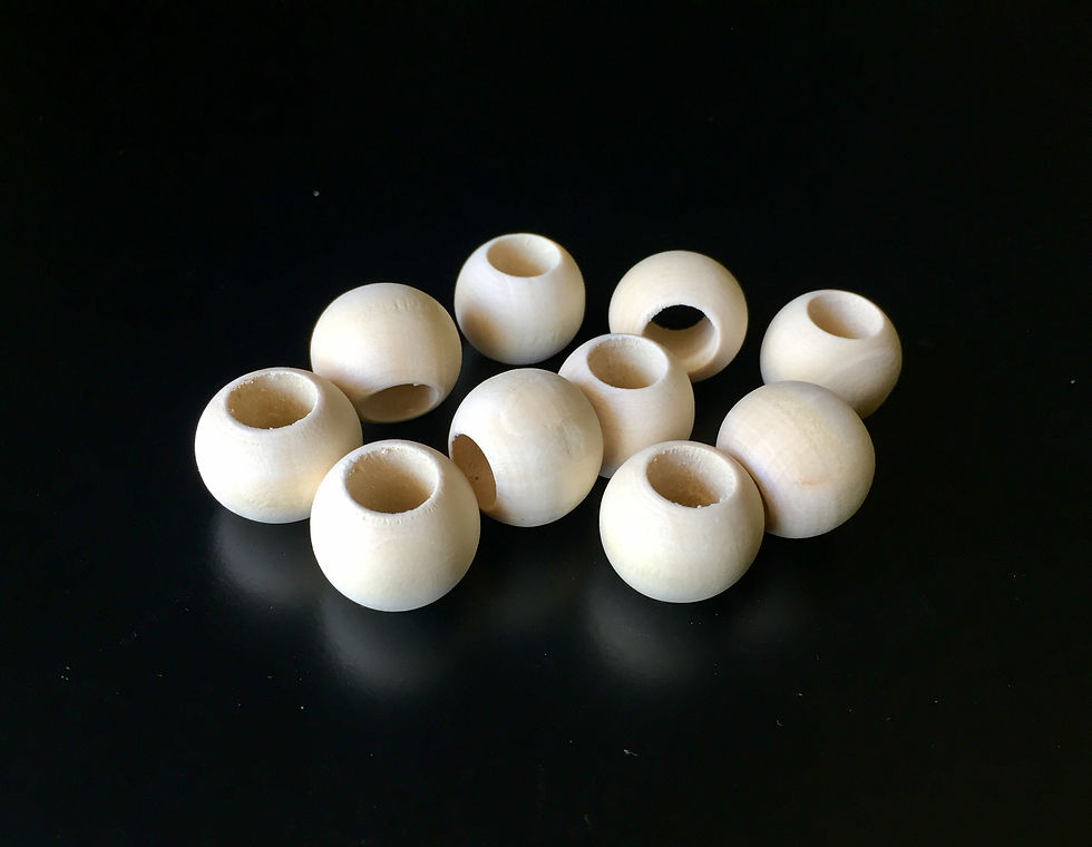 Thumbnail: Bulk Large Hole Wood Beads