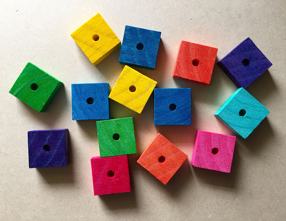Thumbnail: Colour Pine Wood Squares x 5+
