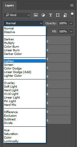 Photoshop settings for exposure stacking star pictures.