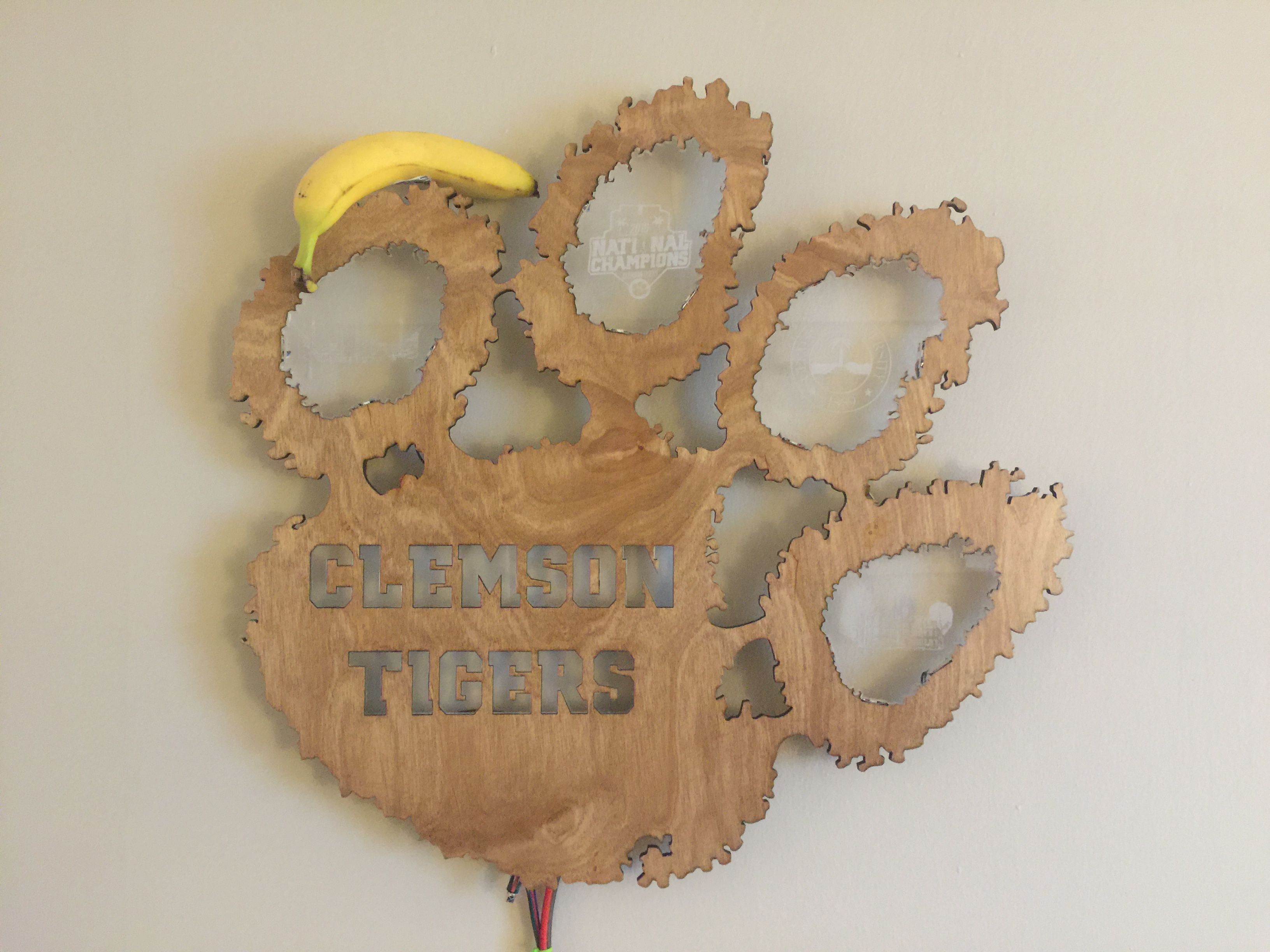Back Lit Clemson Tiger Paw Sign Arduino Project By Jacob