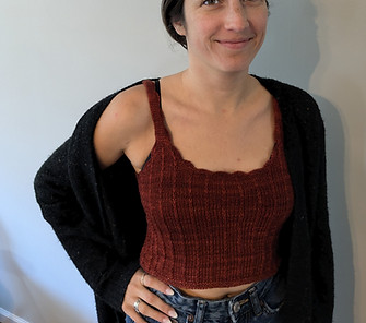 Mindful Collection: Scallop knit tank top crop top