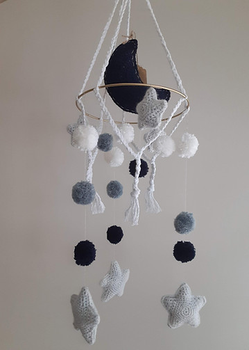 Nest Collection: Moon and stars mobile crochet