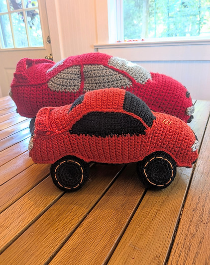 Nest Collection: Red sports car crochet pattern amigurumi