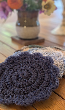 Mindful Collection: Crochet scalloped scrubbie/sponge pattern