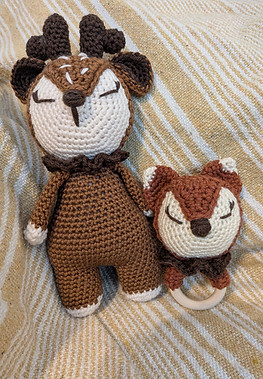 Nest Collection: Nest Collection: Woodland Deer and Fox stuffie and rattle