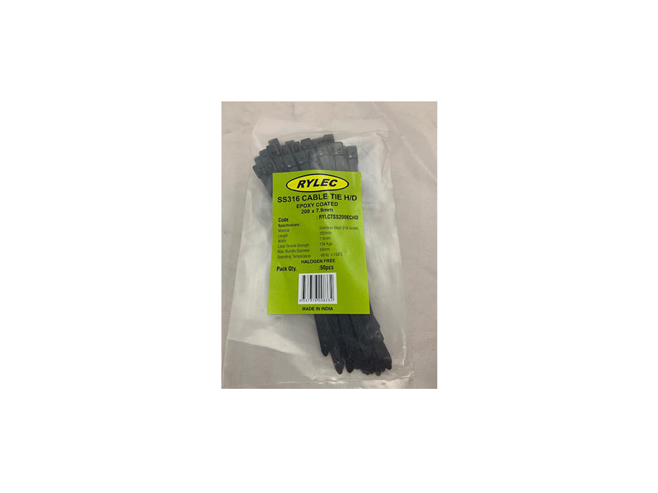 CABLE TIES SS316 STAINLESS STEEL EPOXY COATED HEAVY DUTY